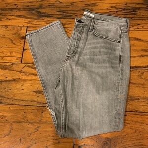 GRLFRND Light Gray Straight Leg Jeans